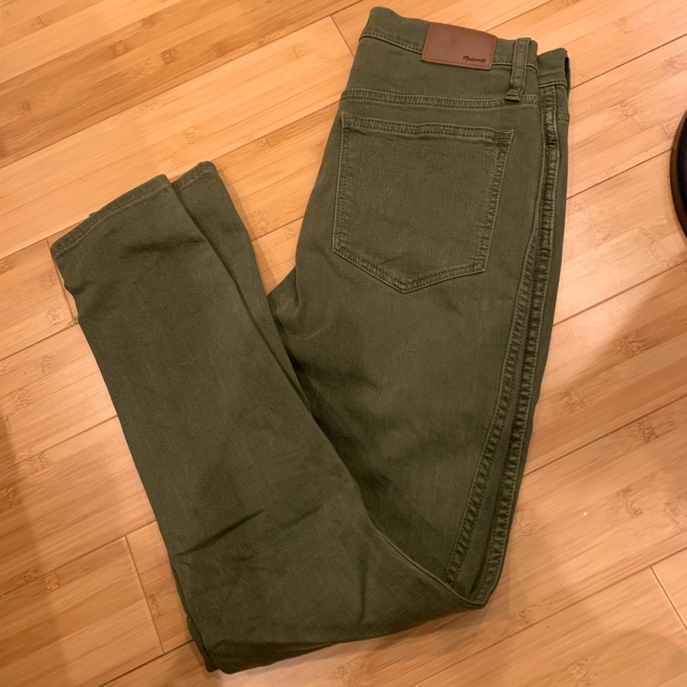 Madewell sage high rise 10” pants jeans green